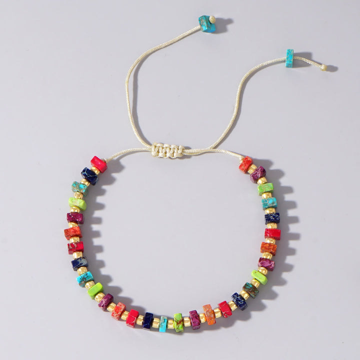 Olivenorma Square Cut Natural Color Emperor Stone Necklace - Chakra #2 - image 4