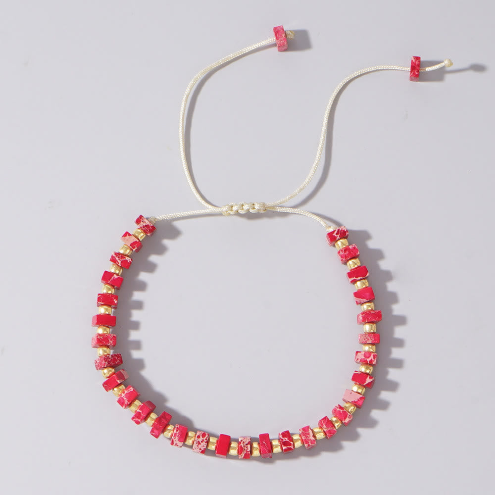 Olivenorma Square Cut Natural Color Emperor Stone Necklace - image 21