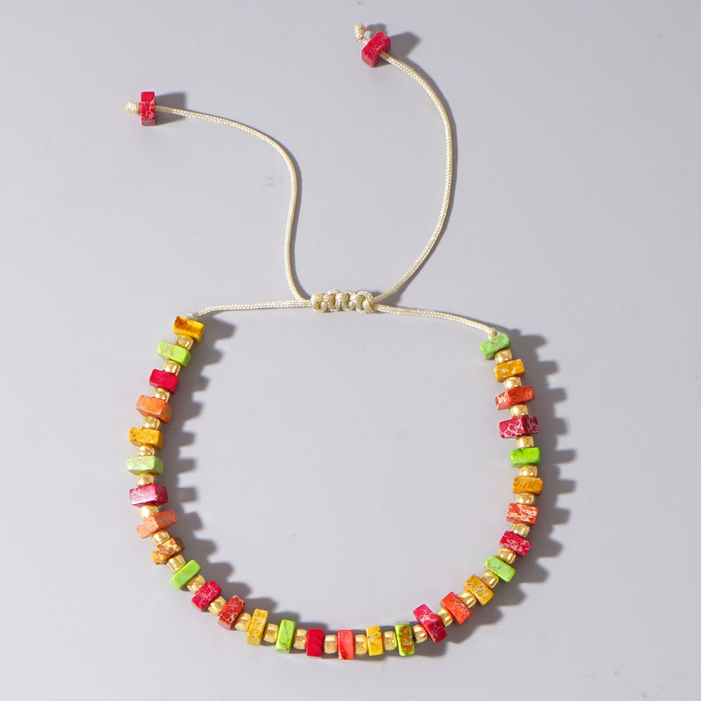 Olivenorma Square Cut Natural Color Emperor Stone Necklace - Chakra #4 - image 6