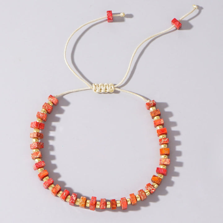 Olivenorma Square Cut Natural Color Emperor Stone Necklace - image 16