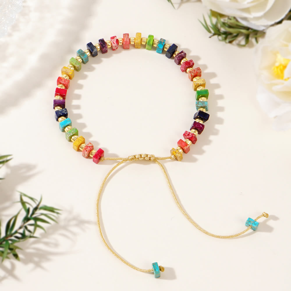 Olivenorma Square Cut Natural Color Emperor Stone Necklace - image 2