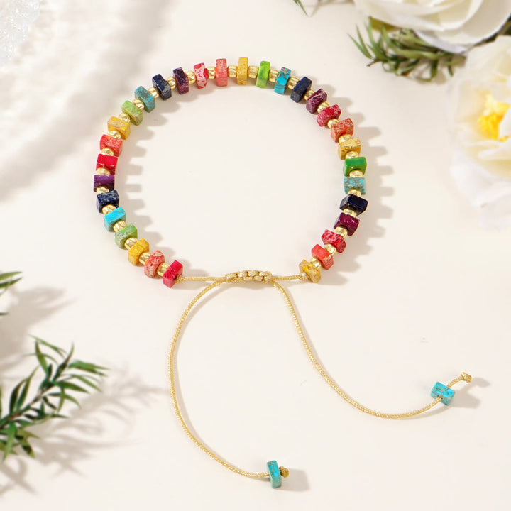 Olivenorma Square Cut Natural Color Emperor Stone Necklace - image 2