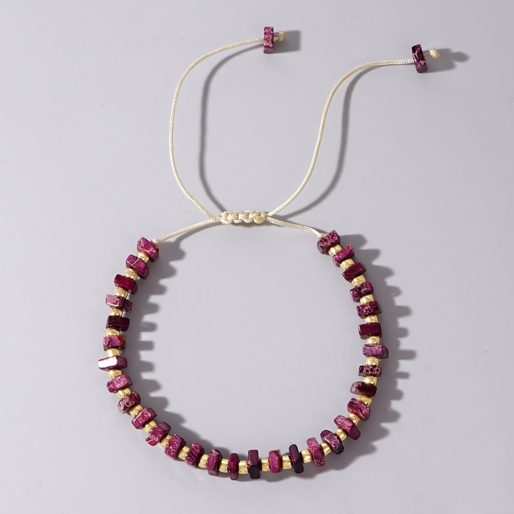 Olivenorma Square Cut Natural Color Emperor Stone Necklace - Purple Emperor Stone - image 18