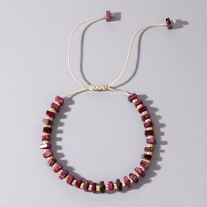 Olivenorma Square Cut Natural Color Emperor Stone Necklace - Purple Emperor Stone - image 18