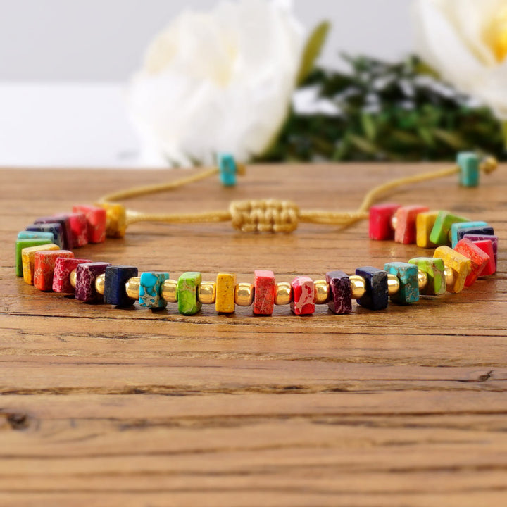Olivenorma Square Cut Natural Color Emperor Stone Necklace - image 25
