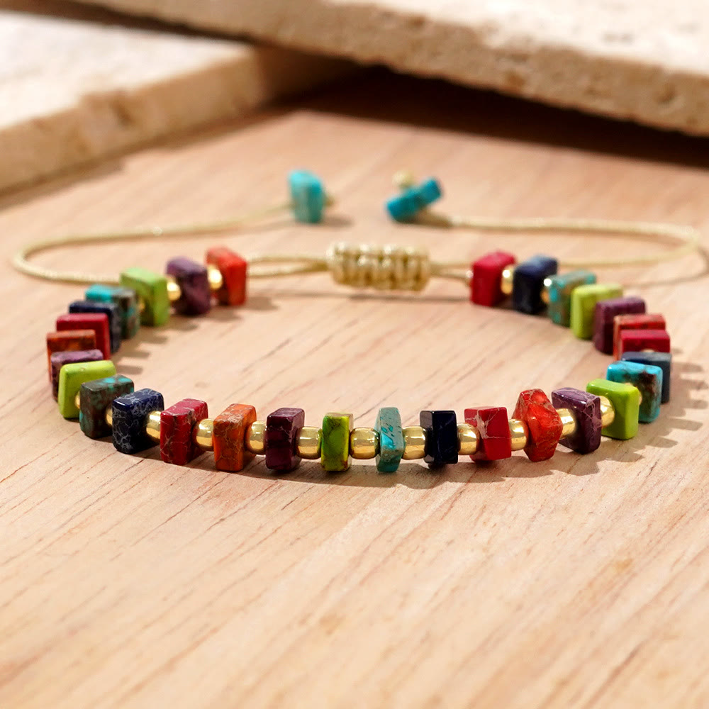 Olivenorma Square Cut Natural Color Emperor Stone Necklace - image 26