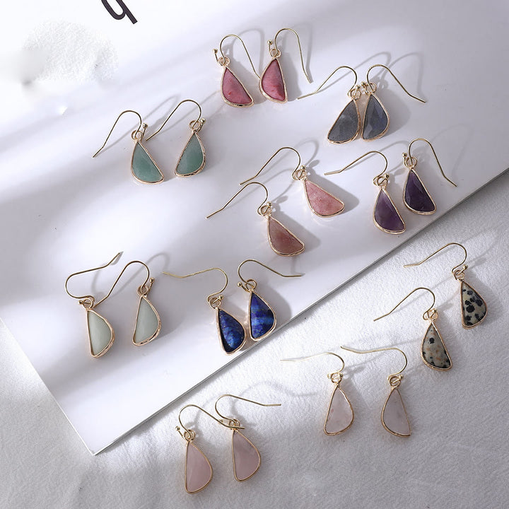 Olivenorma Crystal Cut Half Round Blunt Angle Earrings - image 23