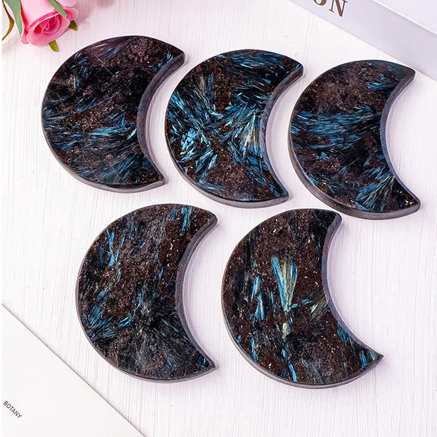 Olivenorma Arfvedsonite Tumbled Stone Moon Cut Gemstone Decoration - image 4