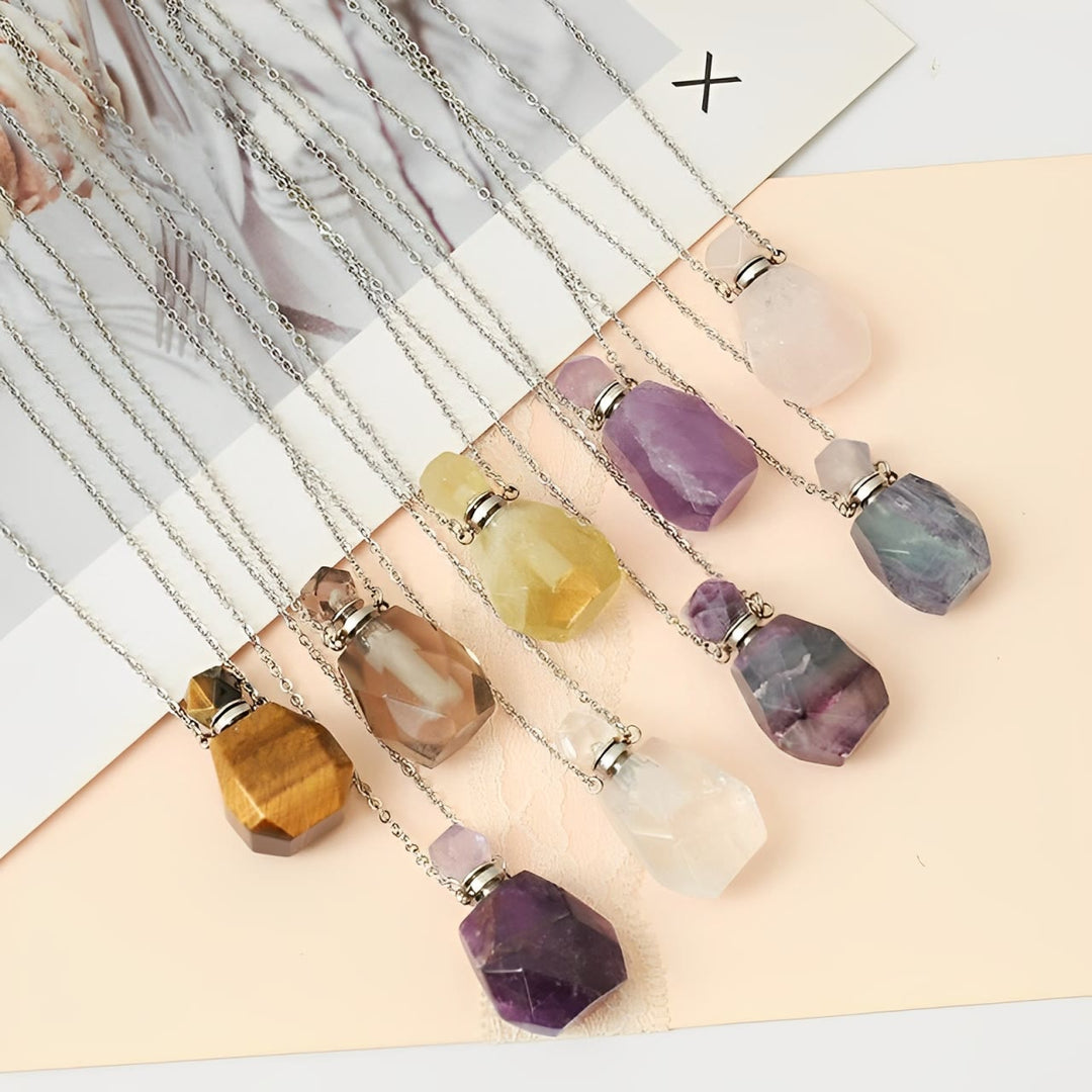 Olivenorma Crystal Essential Oil Diffuser Perfume Bottle Necklace - image 0