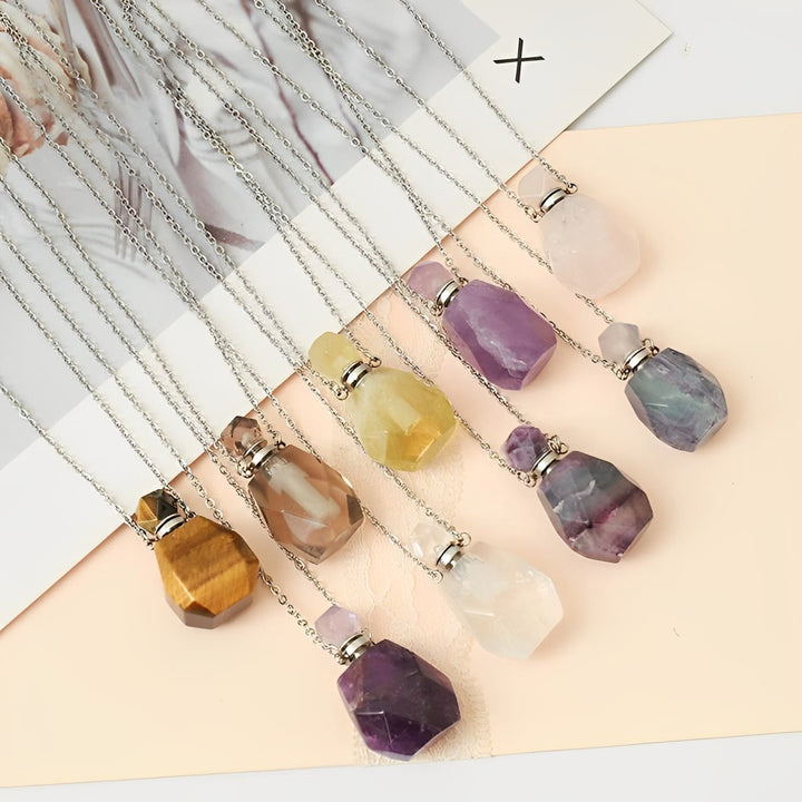 Olivenorma Crystal Essential Oil Diffuser Perfume Bottle Necklace - image 0