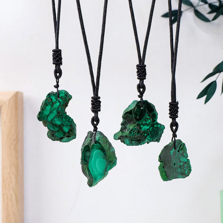 Olivenorma Irregular Natural Malachite Pendant Necklace - Malachite - image 0