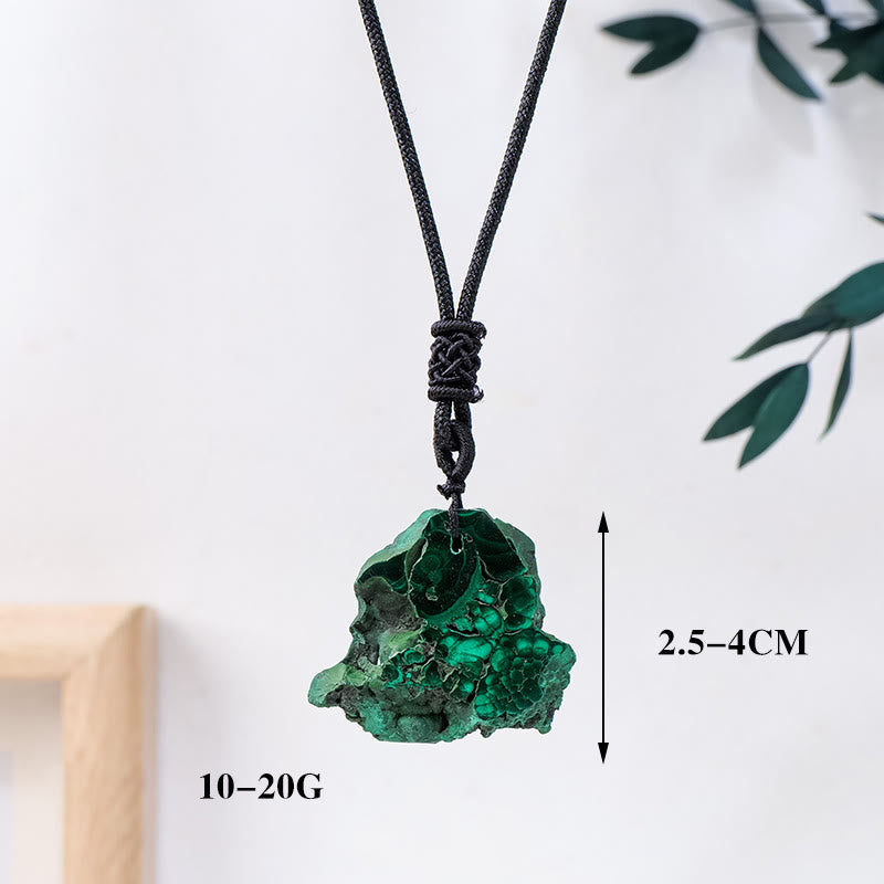 Olivenorma Irregular Natural Malachite Pendant Necklace - image 6