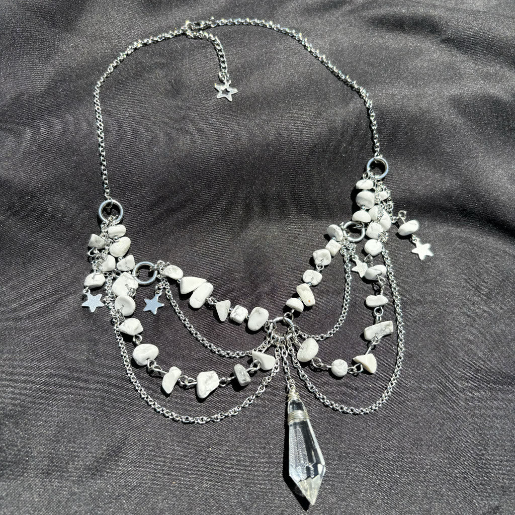 Olivenorma Star Pendant Natural Stone Layered Choker Necklace - image 27