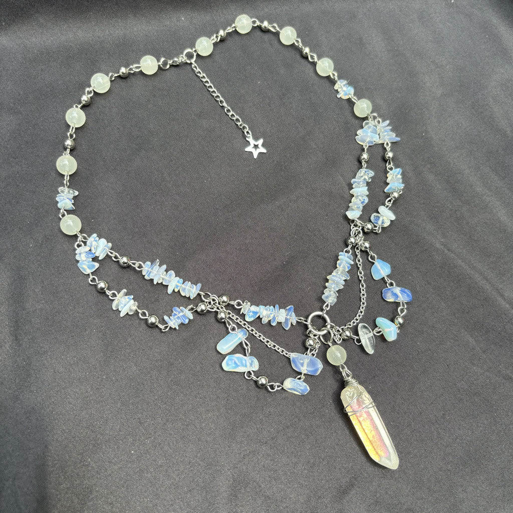 Olivenorma Natural Opalite Layered Choker Necklace - image 5