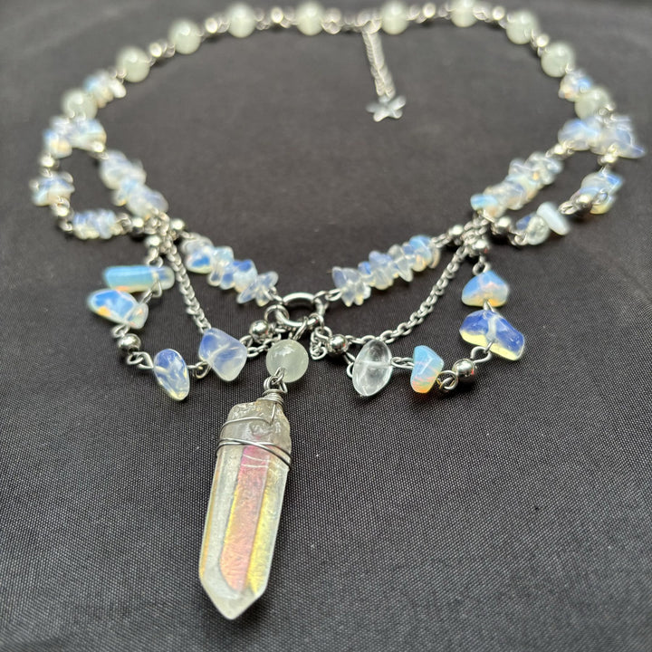 Olivenorma Natural Opalite Layered Choker Necklace - image 6