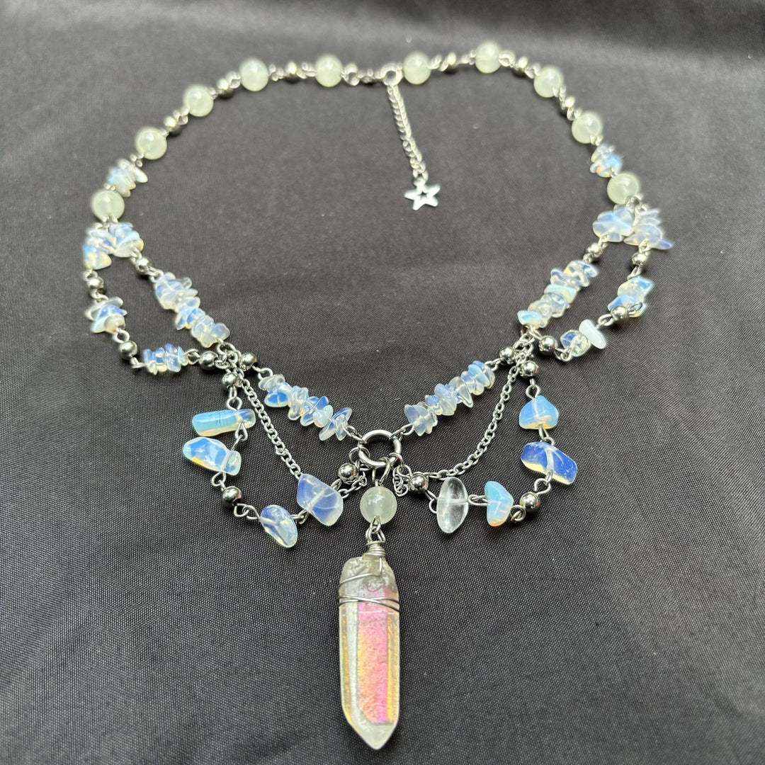 Olivenorma Natural Opalite Layered Choker Necklace - image 7