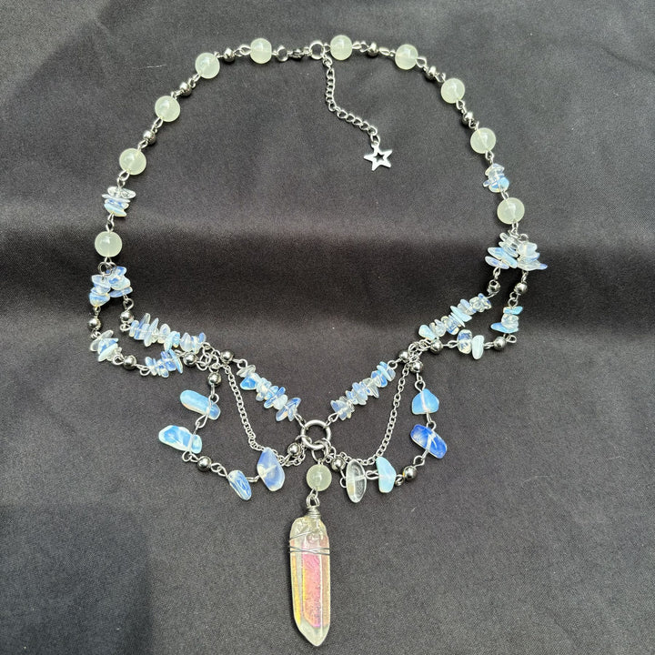 Olivenorma Natural Opalite Layered Choker Necklace - image 9