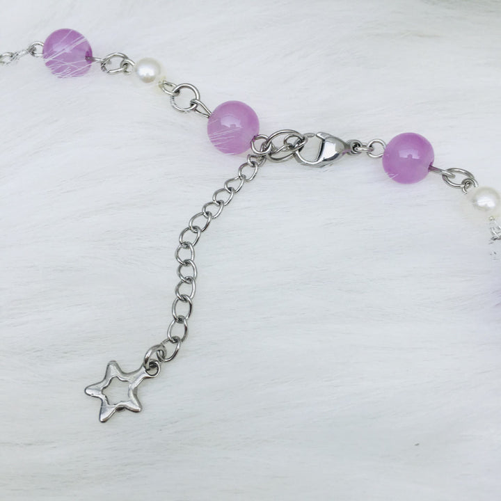 Olivenorma Amethyst Freshwater Pearl Layered Choker Necklace - image 5
