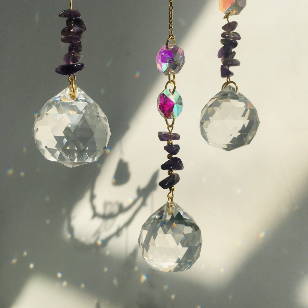 Olivenorma Natural Crystal Vine Moon Butterfly Wind Chime - image 2