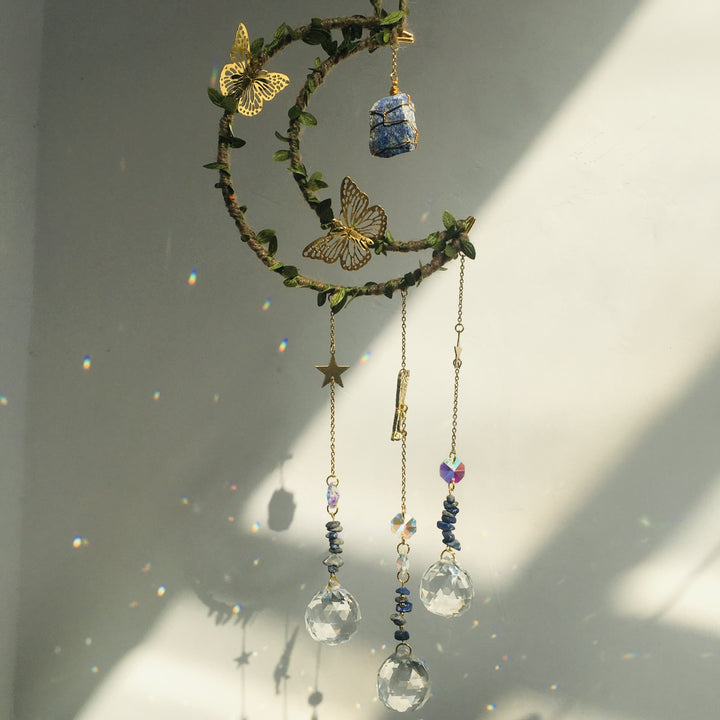 Olivenorma Natural Crystal Vine Moon Butterfly Wind Chime - image 16
