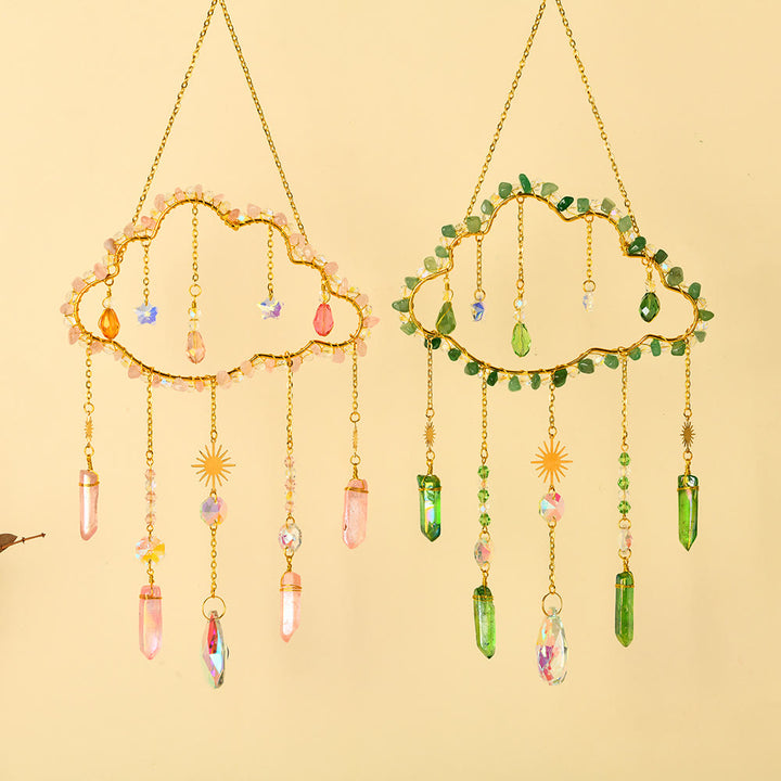 Olivenorma Amethyst Rose Quartz Gravel Cloud Wind Chime - image 0