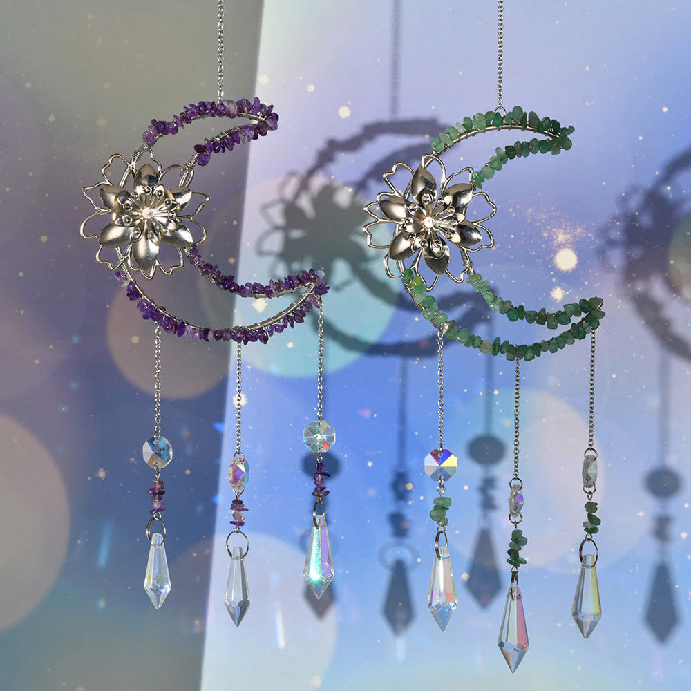 Olivenorma Natural Gravel Moon Lotus Wind Chime - image 0