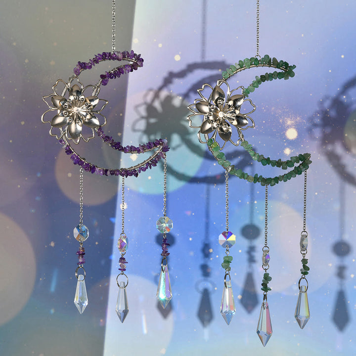 Olivenorma Natural Gravel Moon Lotus Wind Chime - image 0