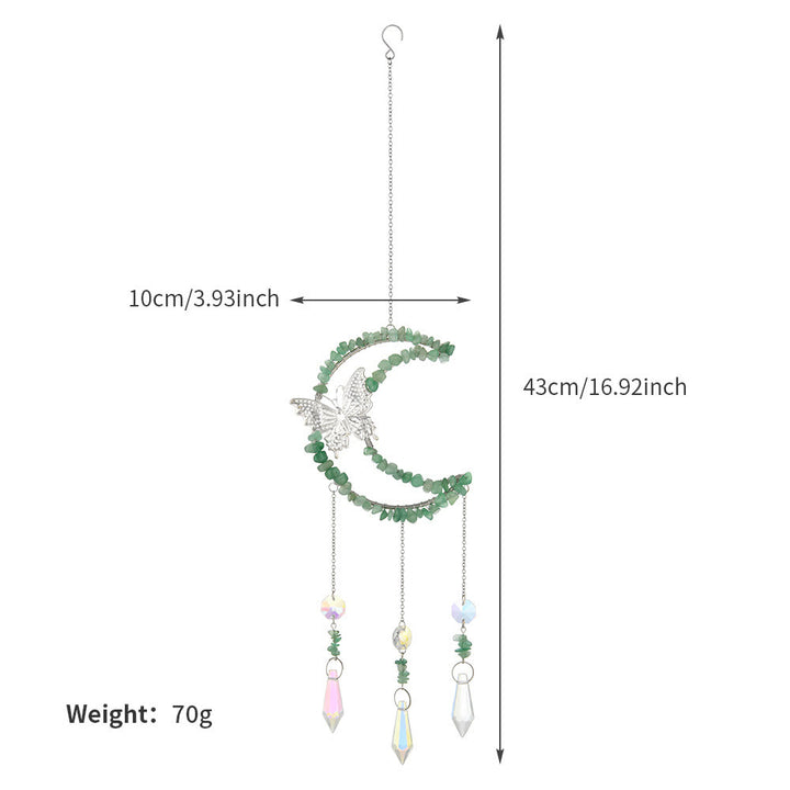 Olivenorma Natural Crystal Moon Butterfly Wind Chime - image 15