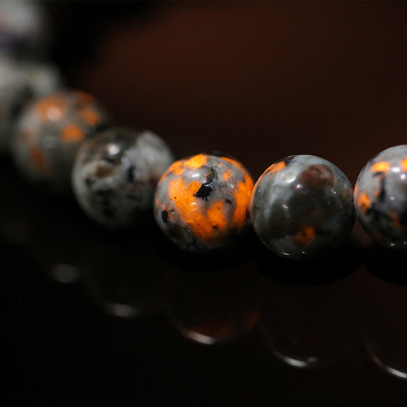 Olivenorma 6-12mm Natural Yooperlite Beads Bracelet - image 2