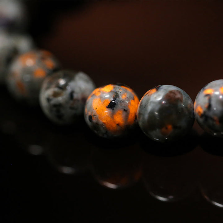 Olivenorma 6-12mm Natural Yooperlite Beads Bracelet - image 2