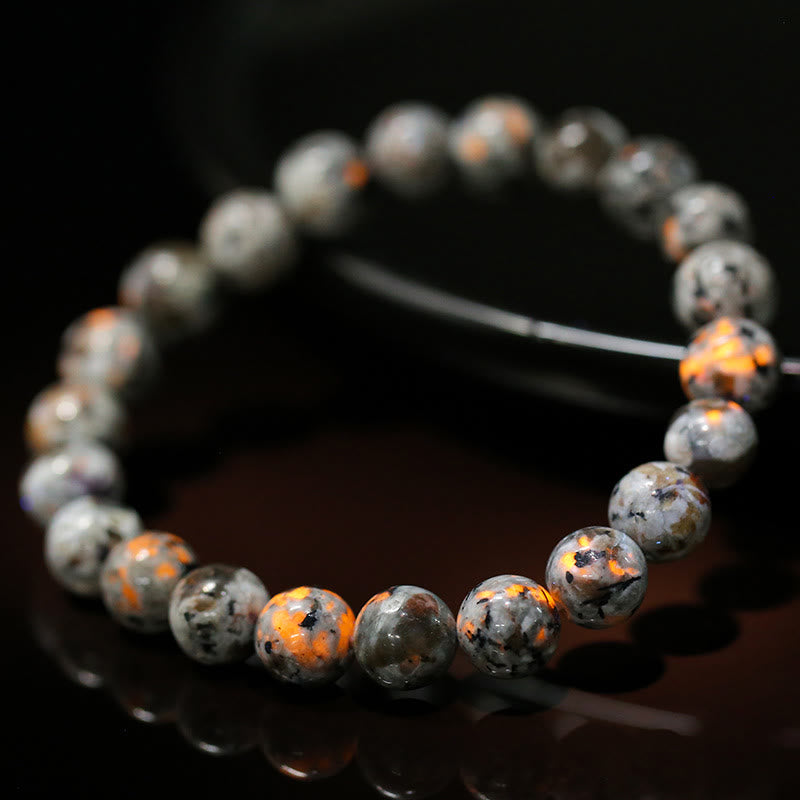 Olivenorma 6-12mm Natural Yooperlite Beads Bracelet - image 1