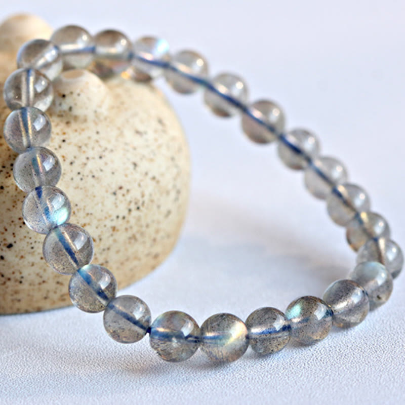 Olivenorma 4-7A Natural Labradorite Beads Bracelet - 7A Labradorite Color Light - 10mm - image 8
