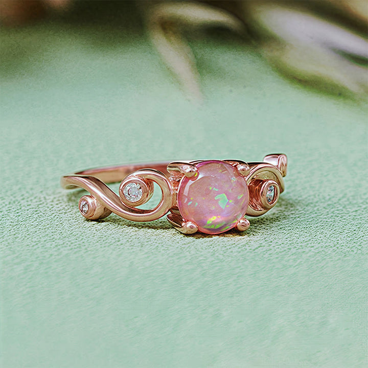 Olivenorma Natural White Purple Opal Vine Ring - image 11