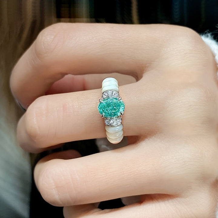 Olivenorma Oval Cut Aquamarine Ring - image 1