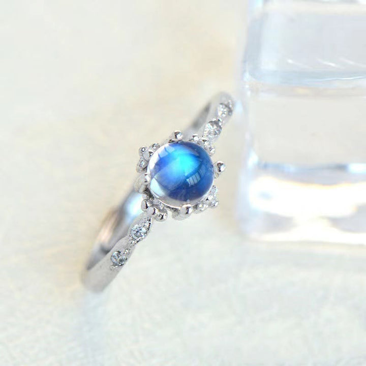 Olivenorma Vintage Exquisite Blue Moonstone Ring - Moonstone - image 0
