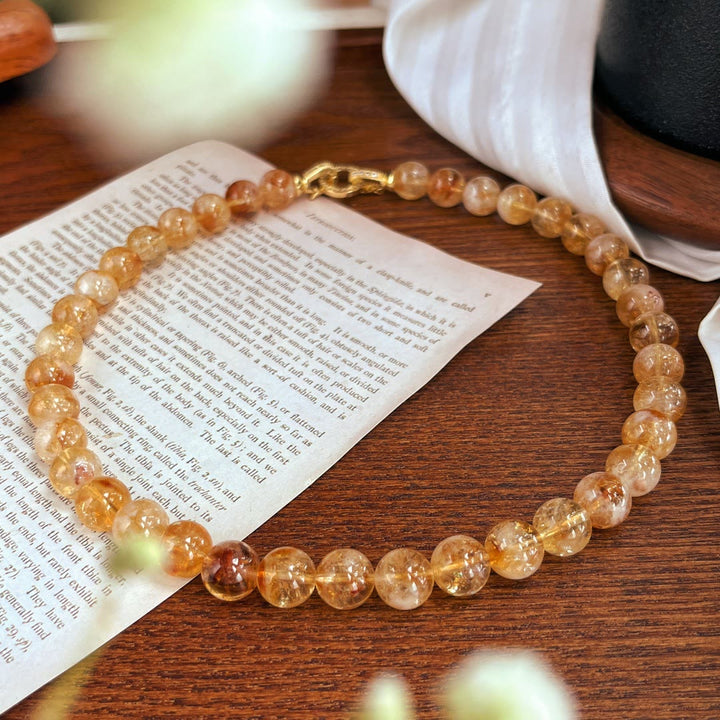 Olivenorma 10mm Natural Citrine Beads Bracelet Necklace - image 3