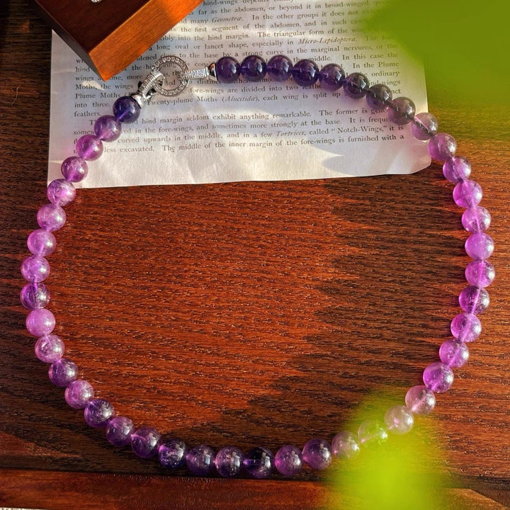 Olivenorma 6/8mm Natural Amethyst Bead Necklace - 8mm - image 3