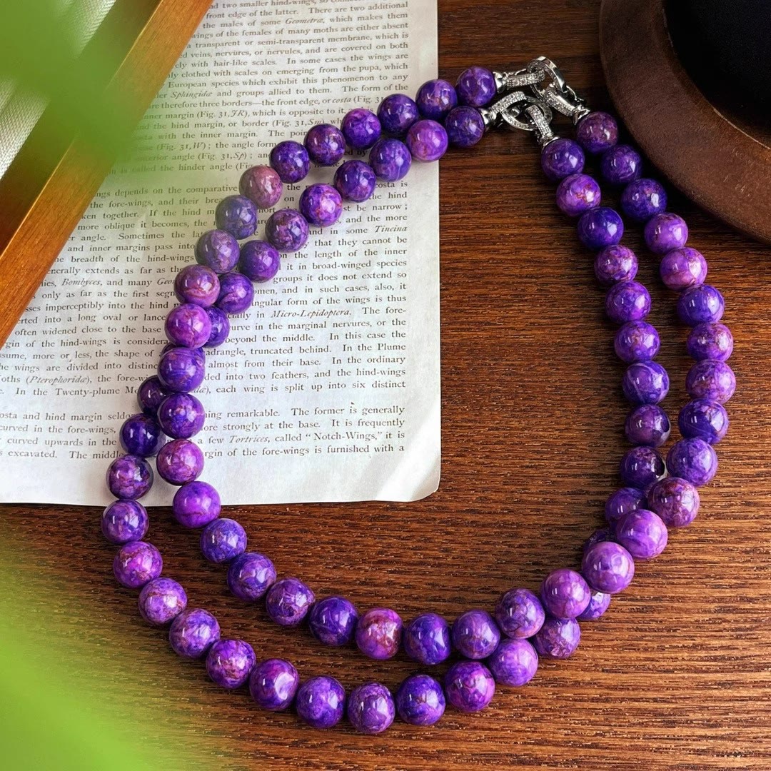 Olivenorma Natural Charoite Beads Necklace - image 4