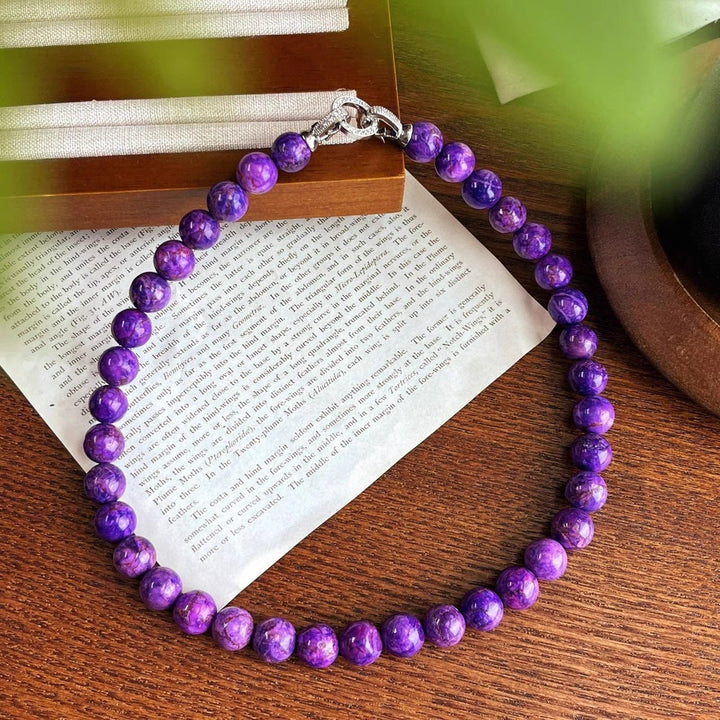 Olivenorma Natural Charoite Beads Necklace - image 2