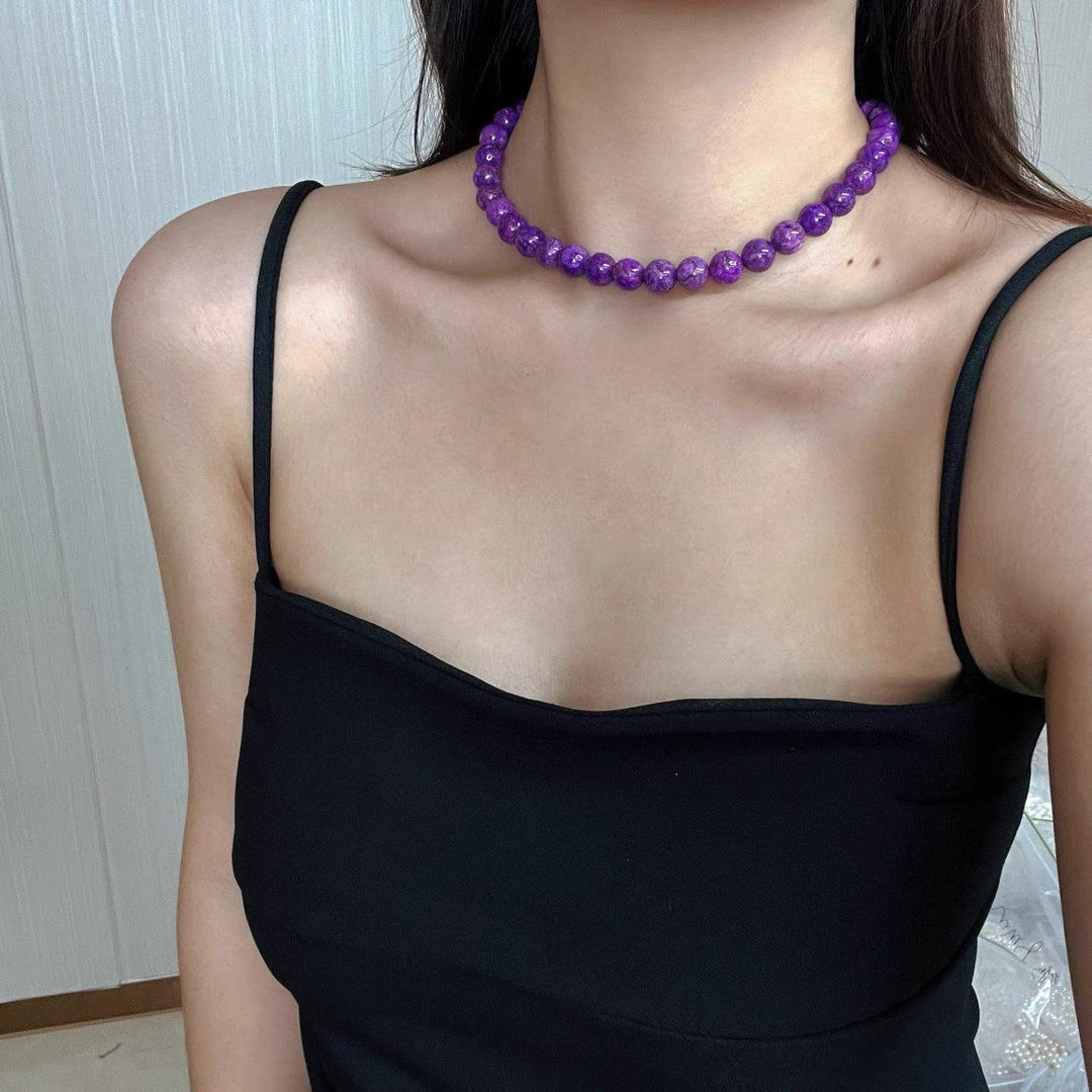 Olivenorma Natural Charoite Beads Necklace - image 1