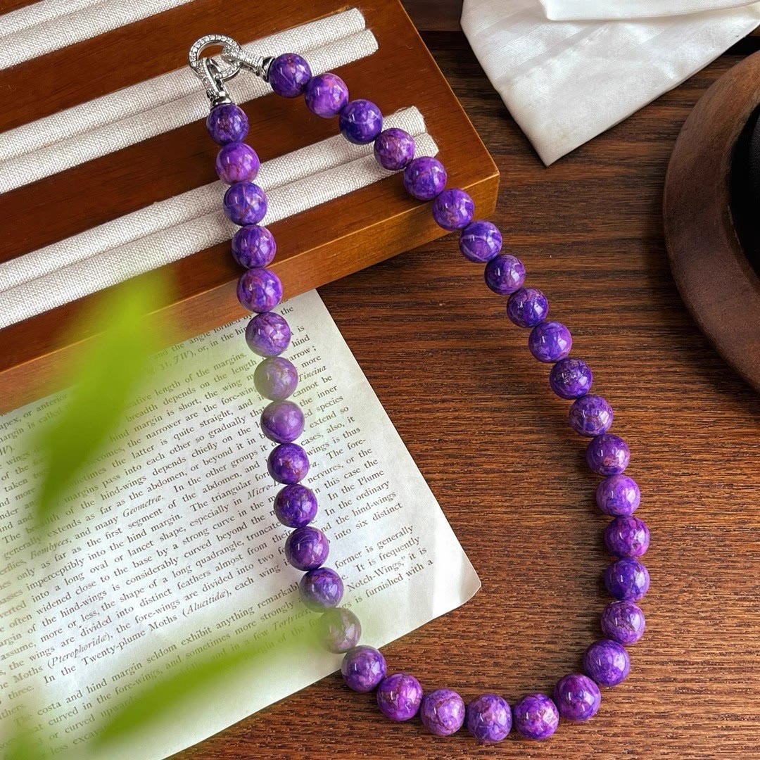 Olivenorma Natural Charoite Beads Necklace - image 8