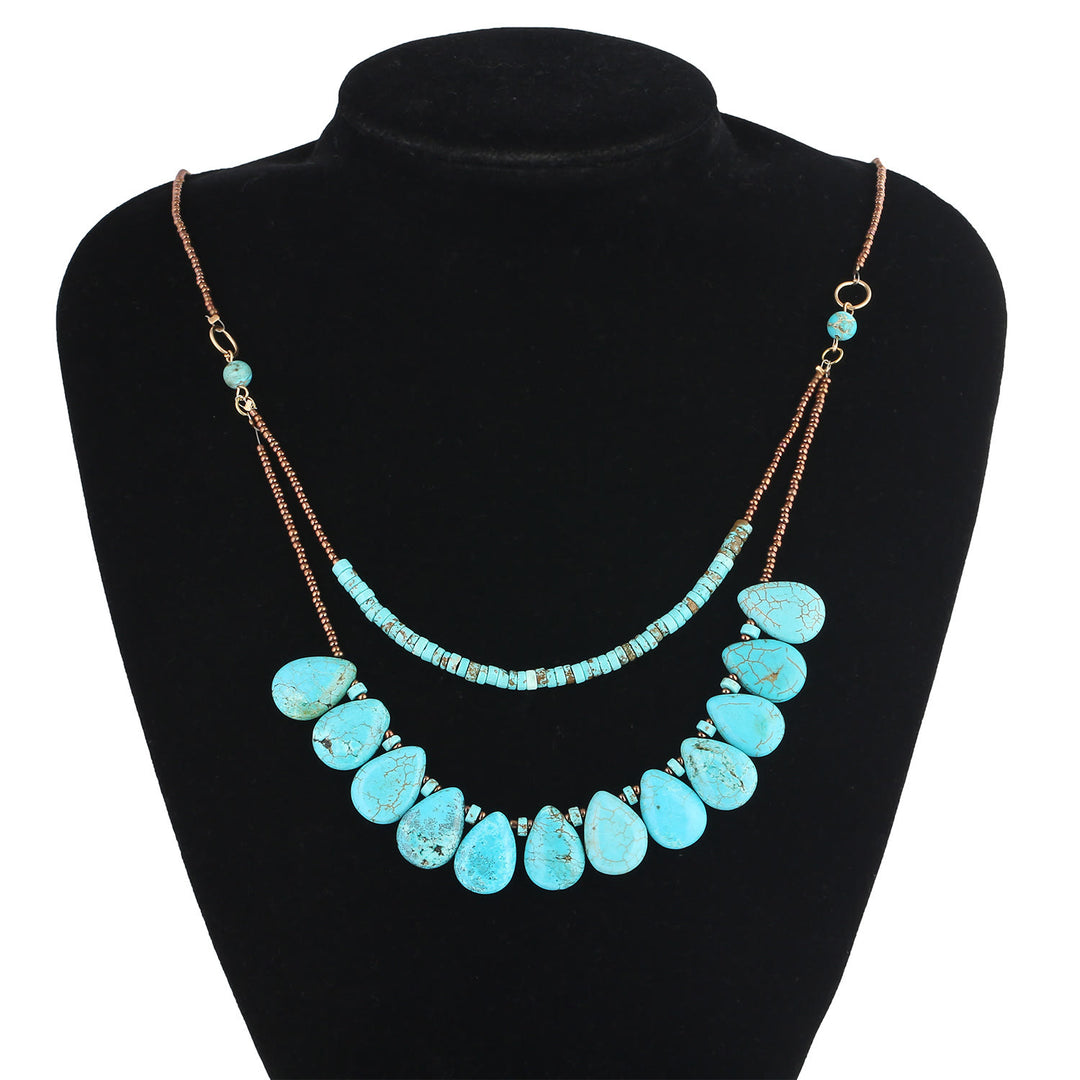 Olivenorma Bohemian Natural Turquoise Delicate Necklace - image 3