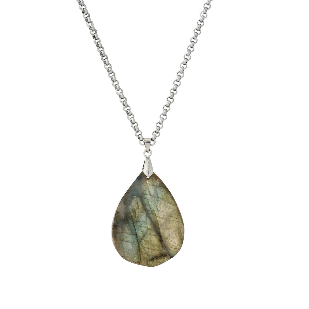Olivenorma Labradorite Water Drop Pendant Necklace - image 3