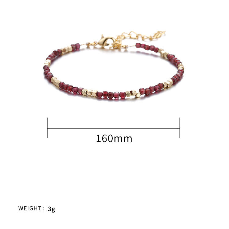 Olivenorma Natural Stone Cube Cut Metal Buckle Bracelet - image 35