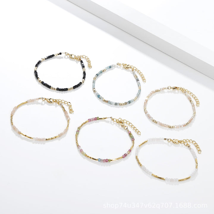 Olivenorma Natural Stone Cube Cut Metal Buckle Bracelet - image 36