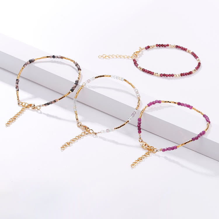 Olivenorma Natural Stone Cube Cut Metal Buckle Bracelet - image 38