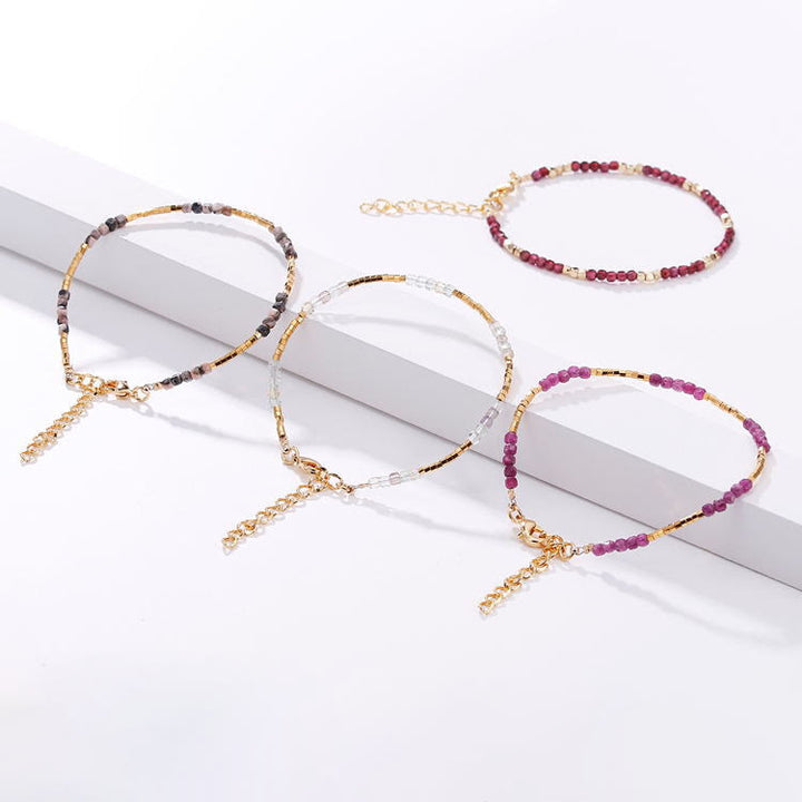 Olivenorma Natural Stone Cube Cut Metal Buckle Bracelet - image 38