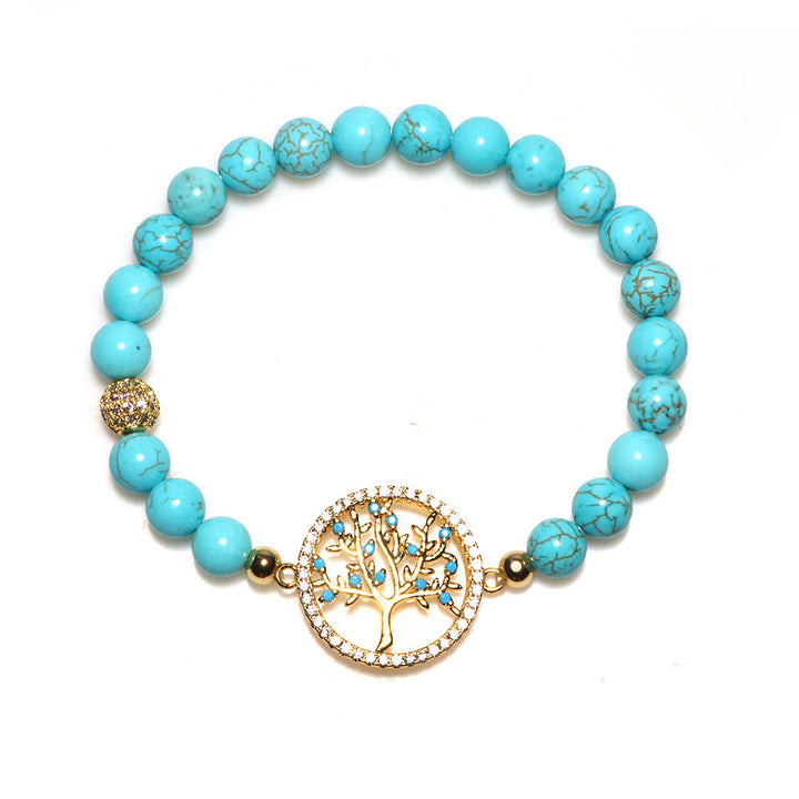 Olivenorma Natural Turquoise Beads Tree Of Life Bracelet - image 4