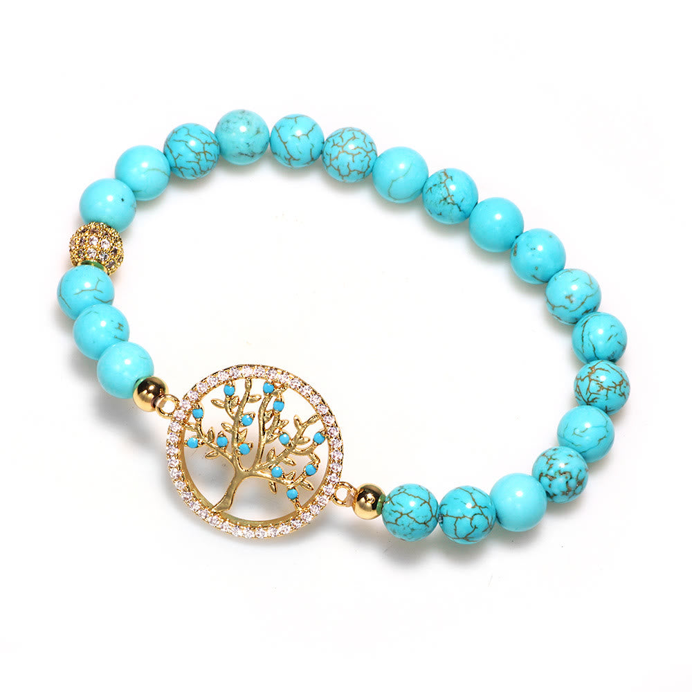 Olivenorma Natural Turquoise Beads Tree Of Life Bracelet - image 5