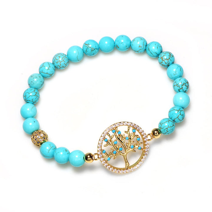 Olivenorma Natural Turquoise Beads Tree Of Life Bracelet - image 3
